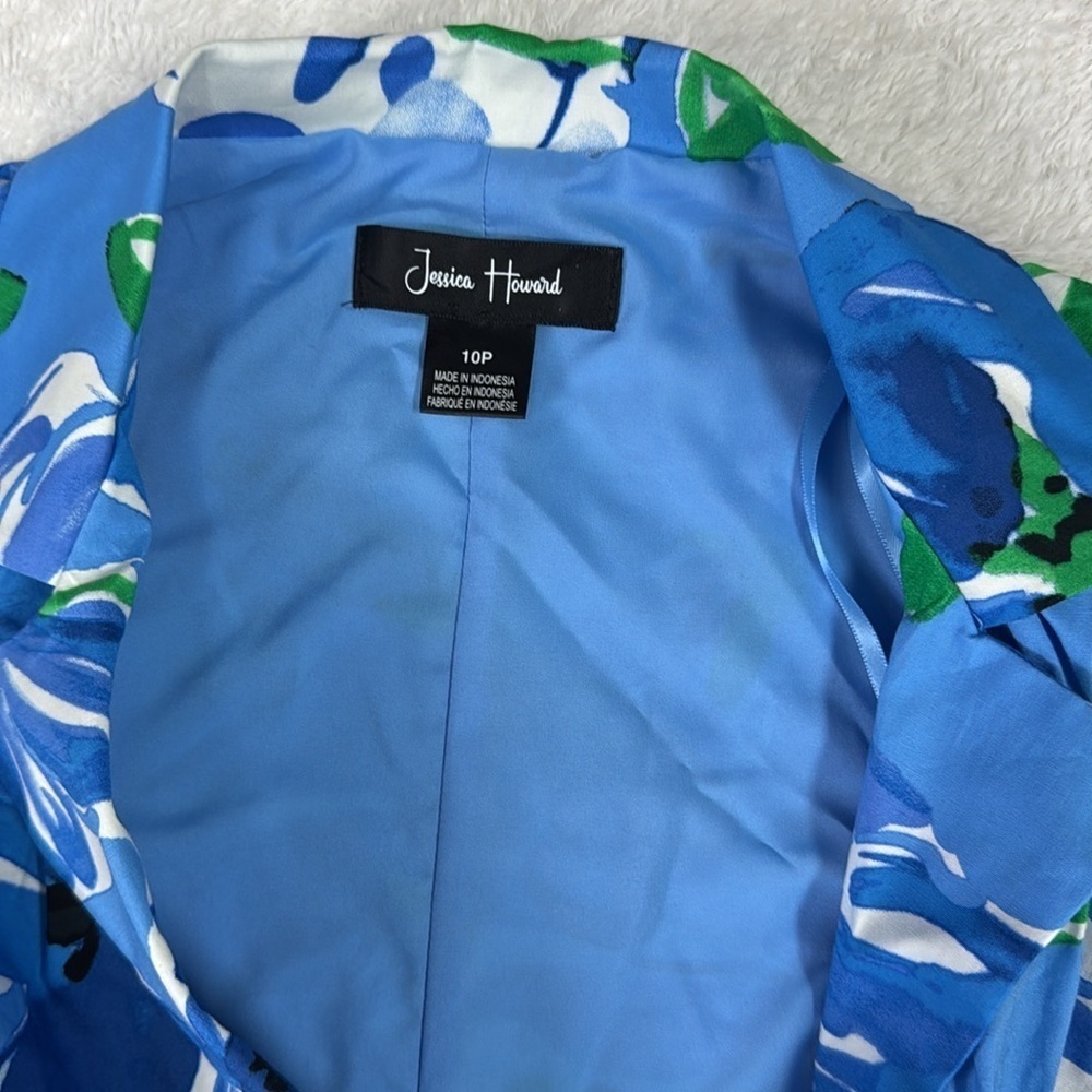 Jessica Howard Blue and White Polo Collar Sundress - Picture 4 of 11